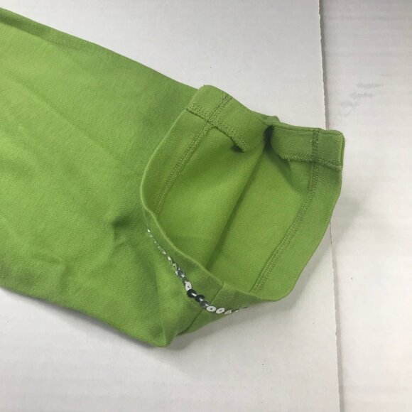 Quaker Factory Women's 1X Top Green With Sequins Trim 3/4 Sleeve Preowned - Picture 12 of 12